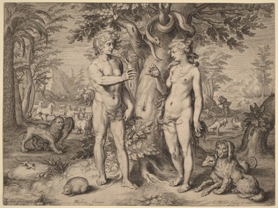 Der Sündenfall von Hendrick Goltzius