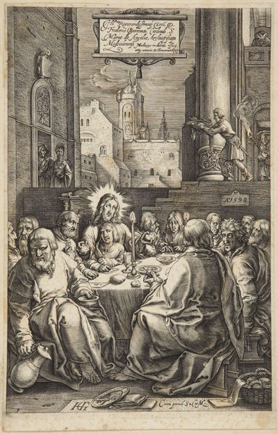 Das letzte Abendmahl von Hendrick Goltzius