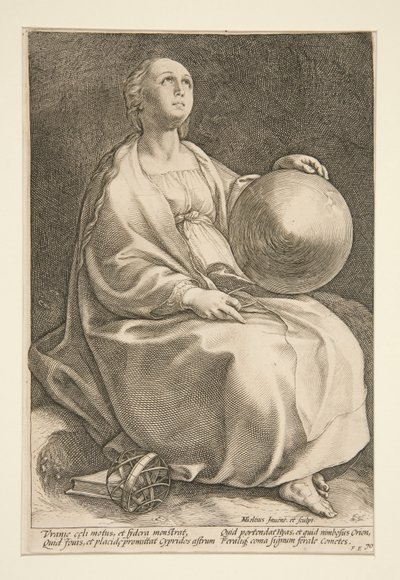 Die neun Musen: Urania, #9 in einer Serie von 9 von Hendrick Goltzius