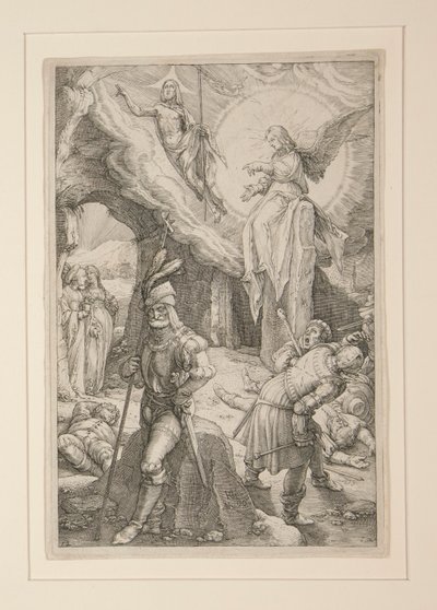 Die Auferstehung, aus Die Passion, #12 in einer Serie von 12 Gravuren von Hendrick Goltzius