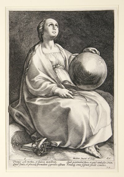 Urania, Platte 9 aus der Serie Die neun Musen von Hendrick Goltzius