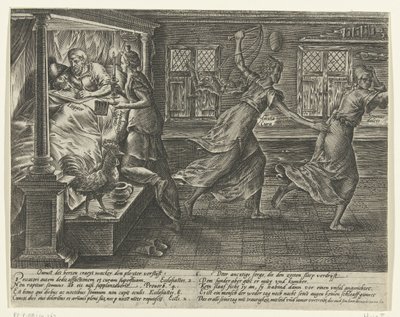 Wer prozessiert, hat schlaflose Nächte (Misbruik van de procesvoering) von Hendrick Goltzius