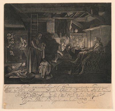 Jupiter und Merkur als Gäste von Philemon und Baucis von Hendrick Goudt