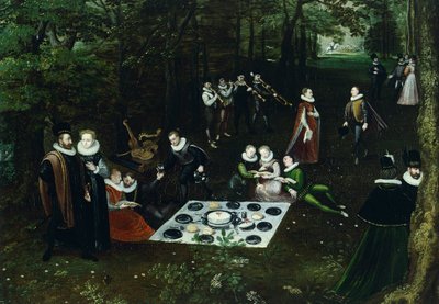 Landschaft im Frühling, Detail von Hendrick van den (1530 97) Broeck