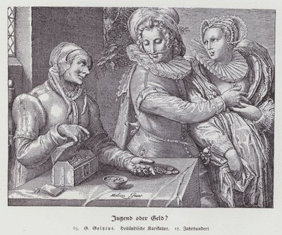 Ungleiche Liebe von Hendrik (after) Goltzius