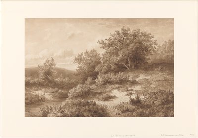 Landschaft mit Bach und Sträuchern von Hendrik Dirk Kruseman van Elten