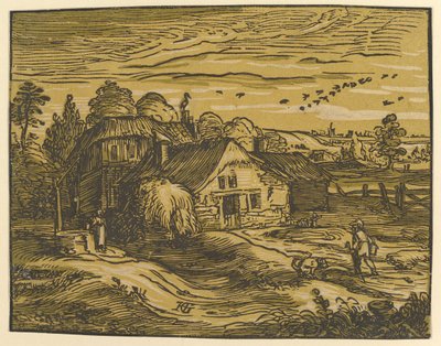 Landschaft mit Hütte (ca. 1597-98) von Hendrik Goltzius