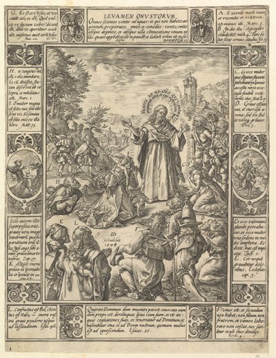 Levamen Onostrorum, aus Allegorien des christlichen Glaubens, aus Christliche und weltliche Allegorien von Hendrik Goltzius