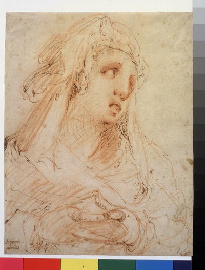 Porträt einer Frau (Marie Madeleine?) von Hendrik Goltzius