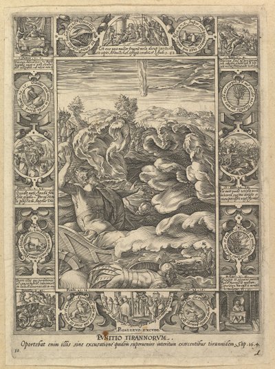 Punitio Malorum, aus Allegorien des christlichen Glaubens von Hendrik Goltzius