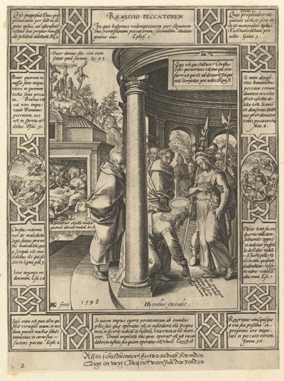 Remissio Peccatorum, aus den Allegorien zum christlichen Glaubensbekenntnis, 1598 von Hendrik Goltzius