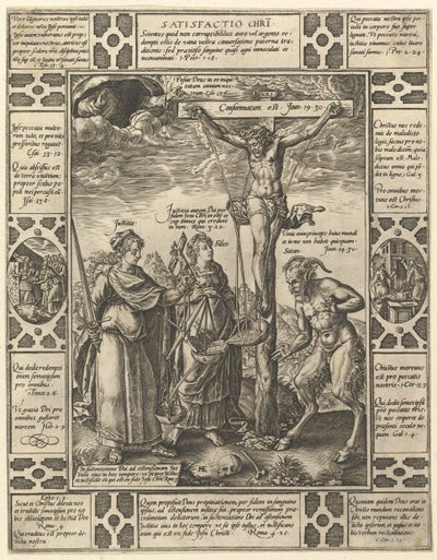 Satisfactio Christi, aus Allegorien des christlichen Glaubens, aus Christliche und weltliche Allegorien von Hendrik Goltzius