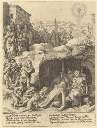 Die Anbetung der Könige, ca. 1585 von Hendrik Goltzius