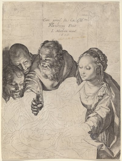 Die Anbetung der Hirten von Hendrik Goltzius