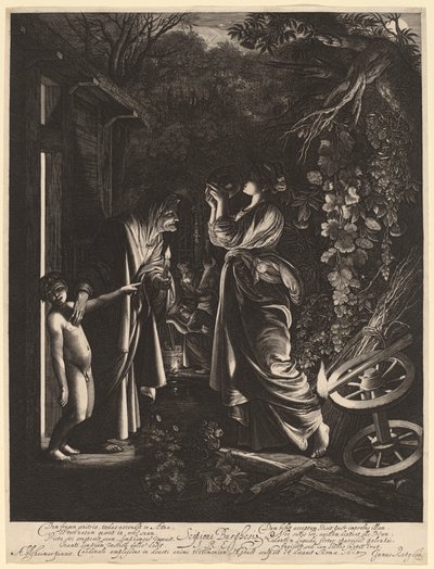 Die Verspottung der Ceres von Hendrik Goudt after Adam Elsheimer