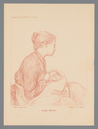 Junge Mutter von Hendrik Johannes Haverman