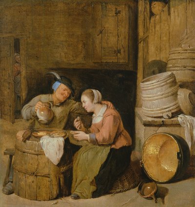 Eine Innenszene mit zwei Bauern von Hendrik Martensz Sorgh
