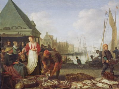 Der Fischmarkt von Rotterdam von Hendrik Martensz Sorgh