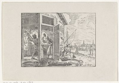 Figuren in einer Schmiede und bei der Feldarbeit von Hendrik Numan