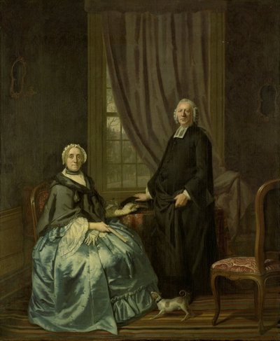 Porträt von Petrus Bliek, remonstrantischer Pfarrer in Amsterdam, mit seiner Frau Cornelia Drost von Hendrik Pothoven