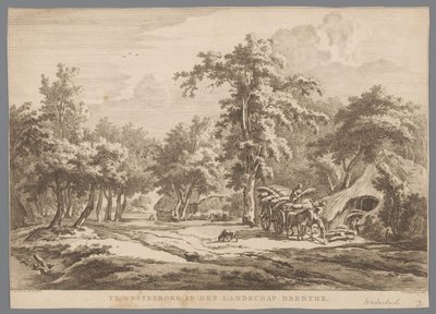 Landschaft mit Heuwagen bei Westerbork von Hendrik Schwegman