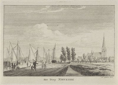 Ansicht von Nieuwerkerk aan den IJssel von Hendrik Spilman