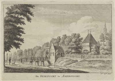 Ansicht des Slijkpoort in Amersfoort (De Slykpoort te Amersvoort) von Hendrik Spilman