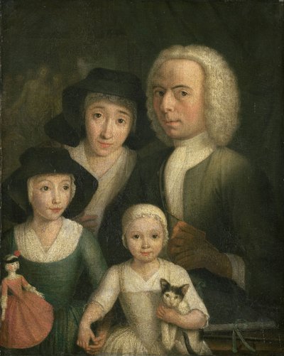 Selbstporträt mit Suzanna van Bommel und zwei Töchtern von Hendrik Spilman
