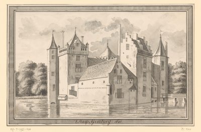 Ansicht des Schlosses Assumburg bei Heemskerk, 1640 von Hendrik Tavenier (possibly)