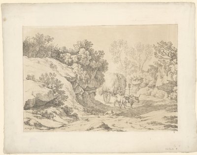 Heuwagen auf dem Weg von Hendrik Voogd