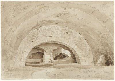 Sogenannte Ställe des Maecenas in Tivoli Gewölbe einer römischen Ruine von Hendrik Voogd