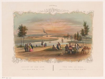 Blick auf den Niederrhein vom Hotel Bellevue in Arnheim von Hendrik Wilhelmus Last (attributed to)