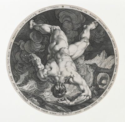 Tantalus, aus den Vier Schandflecken von Hendrik and Cornelisz. van Haarlem Cornelis Goltzius