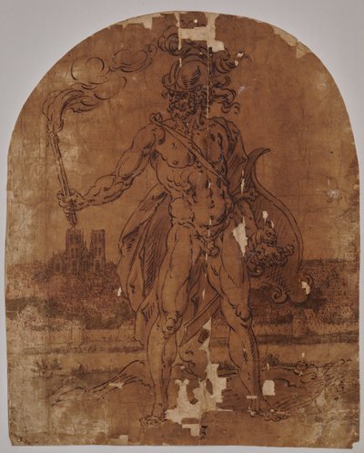 Mars vor den Mauern von Brüssel von Hendrik de Clerck