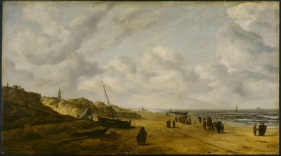 Ansicht der Strände von Scheveningen, ca. 1630 (vor der Konservierung) von Hendrik van Anthonissen