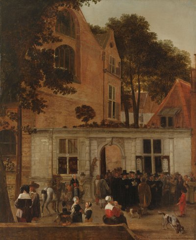 Verleihung eines Grades an der Universität Leiden um 1650 von Hendrik van der Burch