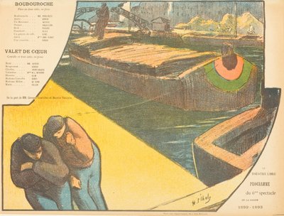 Theaterprogramm für "Boubouroche" und "Valet de coeur (Herz Bube)" von Henri-Gabriel Ibels