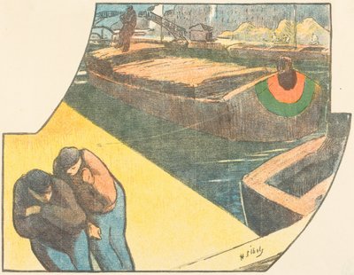 Theaterprogramm für "Boubouroche" und "Valet de coeur (Pikbube)" von Henri-Gabriel Ibels