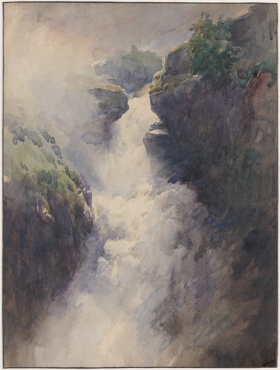Ein Wasserfall in den Bergen von Henri-Joseph Harpignies