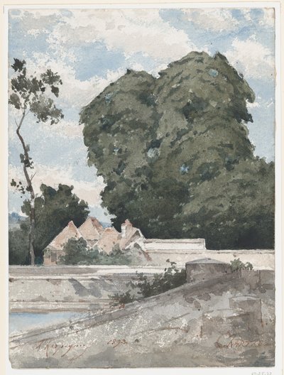 Blick von den Stadtmauern von Chartres von Henri-Joseph Harpignies