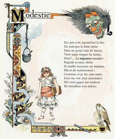 Illustration für "Alphabet der guten Beispiele", ca. 1890 von Henri (1858 1924) Gray