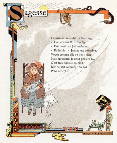 Illustration für "Alphabet der guten Beispiele", ca. 1890 (Gravur) von Henri (1858 1924) Gray