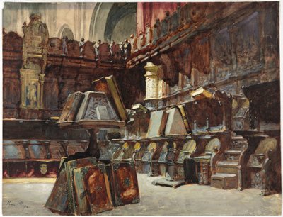 Chorgestühle in einer spanischen Kathedrale, ca. 1868 von Henri Alexandre Georges Regnault
