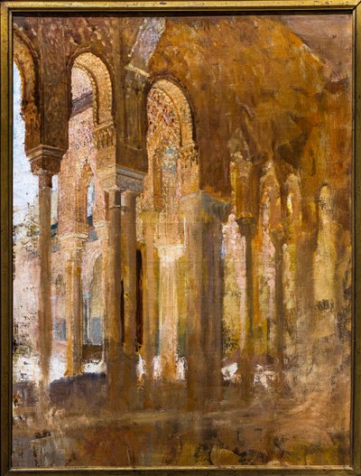 Kolonnade des Löwenhofs der Alhambra von Henri Alexandre Georges Regnault