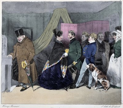 Indiskretion - in "Pariser Skizzen" von Henri Monnier, ed. Delpech, Paris von Henri Bonaventure Monnier