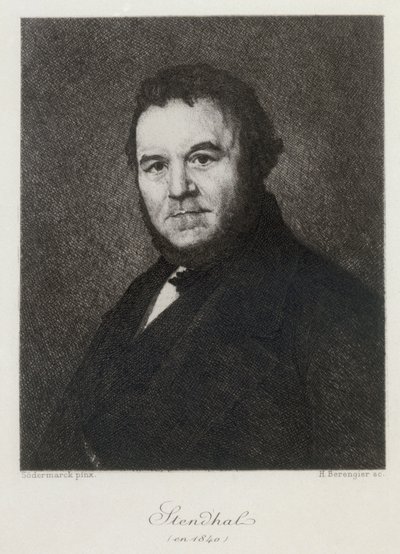 Porträt von Marie-Henri Beyle, genannt Stendhal, 1783-1842, 1840 von Henri Bérengier