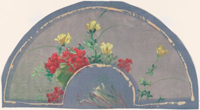 Fächer mit Mohnblumen von Henri Charles Guérard