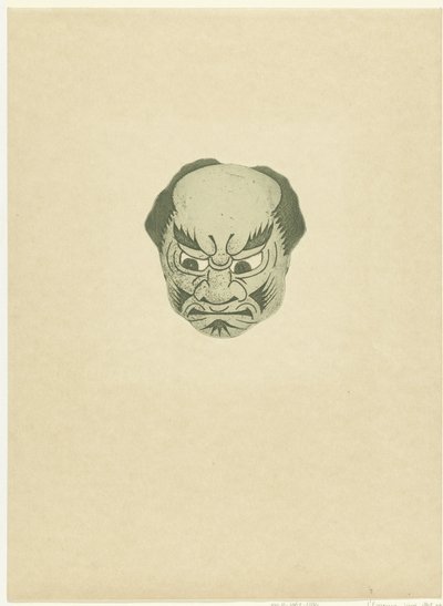 Maske mit Gesicht eines Mannes von Henri Charles Guérard