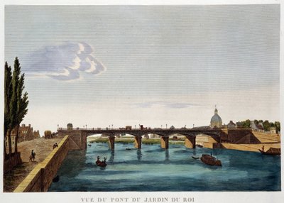 Ansicht der Königsgartenbrücke (Austerlitzbrücke) - Paris von Henri Courvoisier Voisin