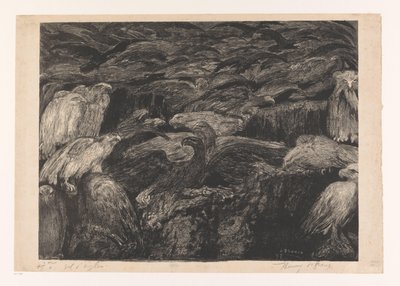Gruppe Raubvögel von Henri De Groux (signed by artist)